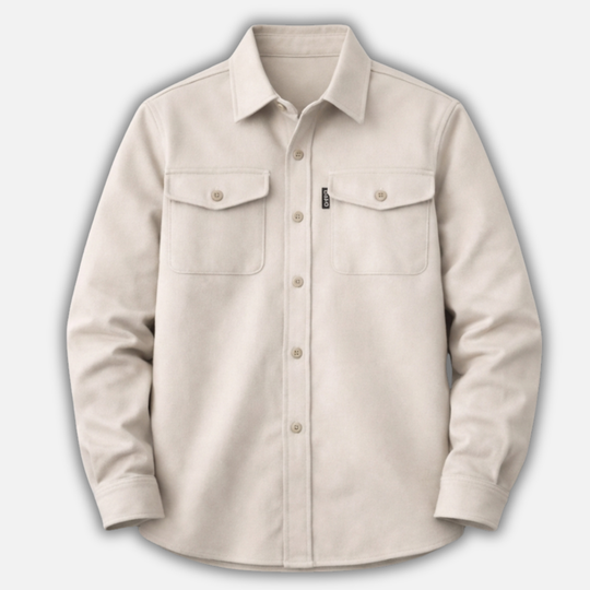 Gewebtes Overshirt mit Brusttaschen für Herren