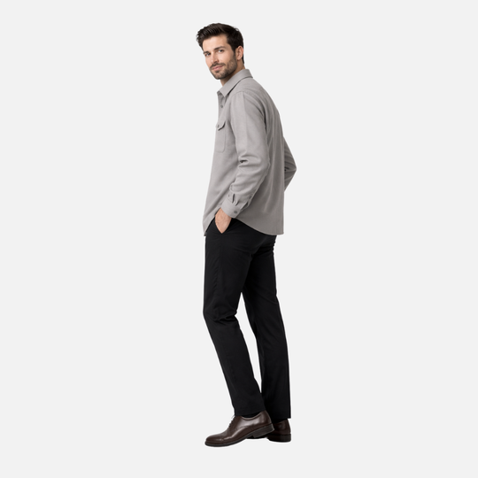 Gewebtes Overshirt mit Brusttaschen für Herren