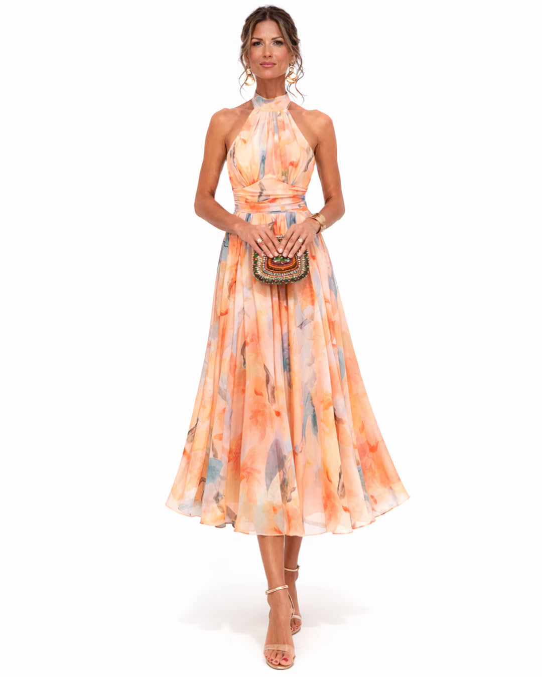 Halterneck_Sommerkleid_fuer_Damen_Aquarell_Druck_1