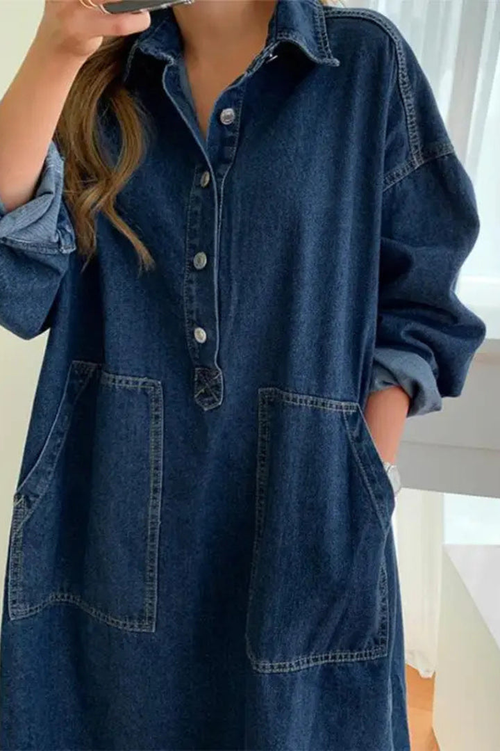 Jeans_Maxikleid_fuer_Damen_Oversized_mit_Kragen_und_Taschen_4