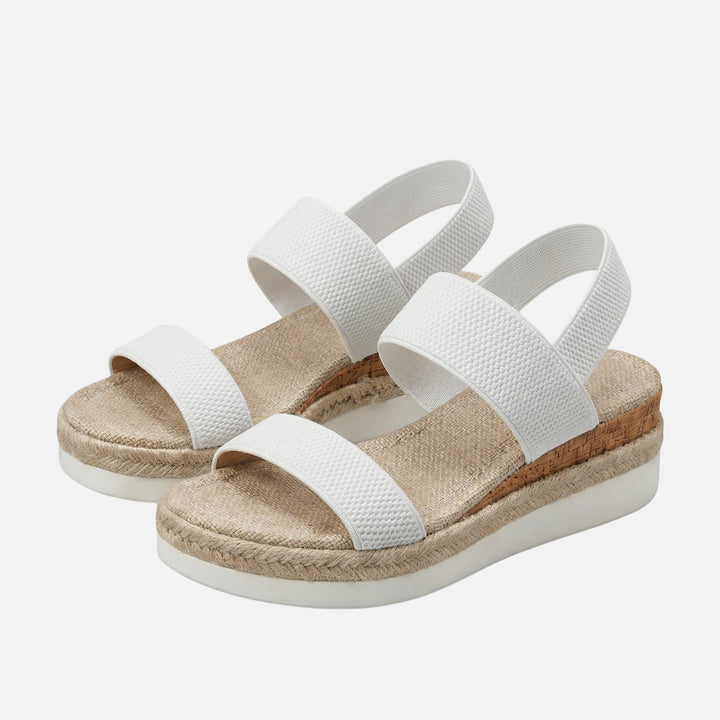 Jutové sandály na platformě – espadrilkový design pro dámy