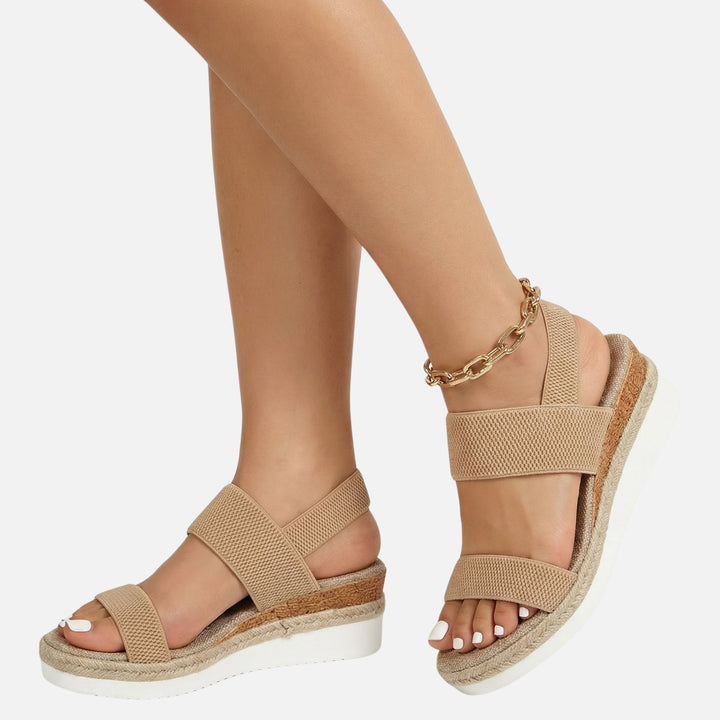 Jutové sandály na platformě – espadrilkový design pro dámy