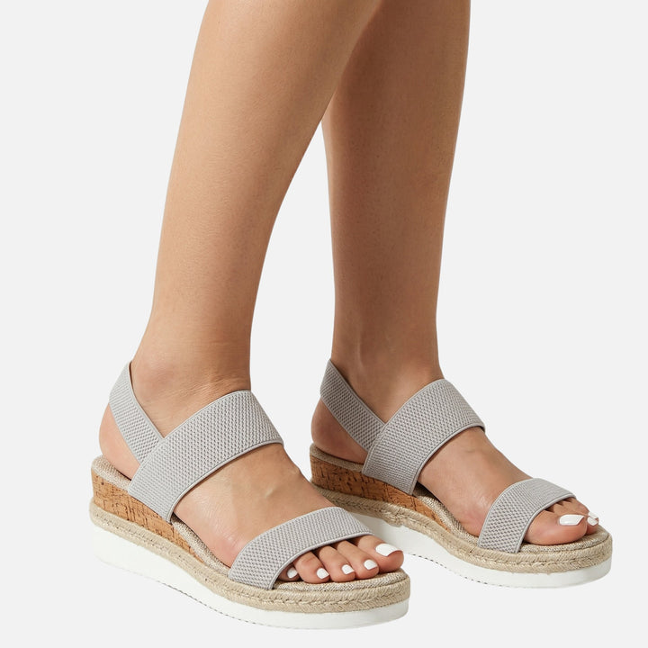 Jutové sandály na platformě – espadrilkový design pro dámy