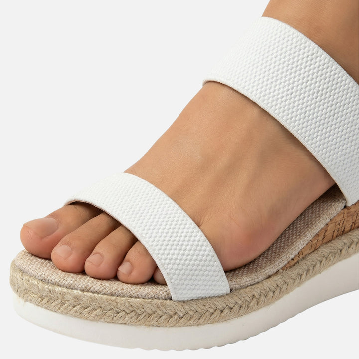 Jutové sandály na platformě – espadrilkový design pro dámy