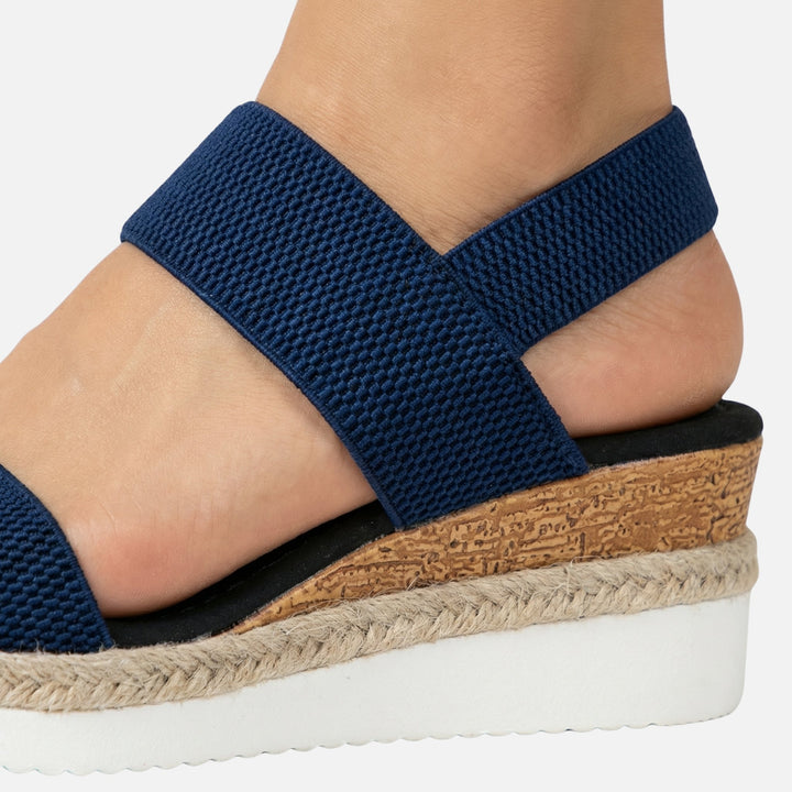 Jutové sandály na platformě – espadrilkový design pro dámy