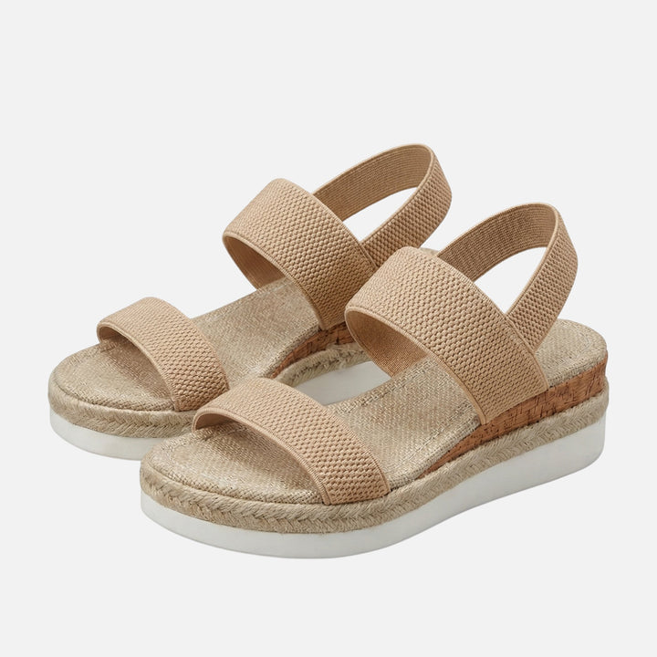 Jutové sandály na platformě – espadrilkový design pro dámy