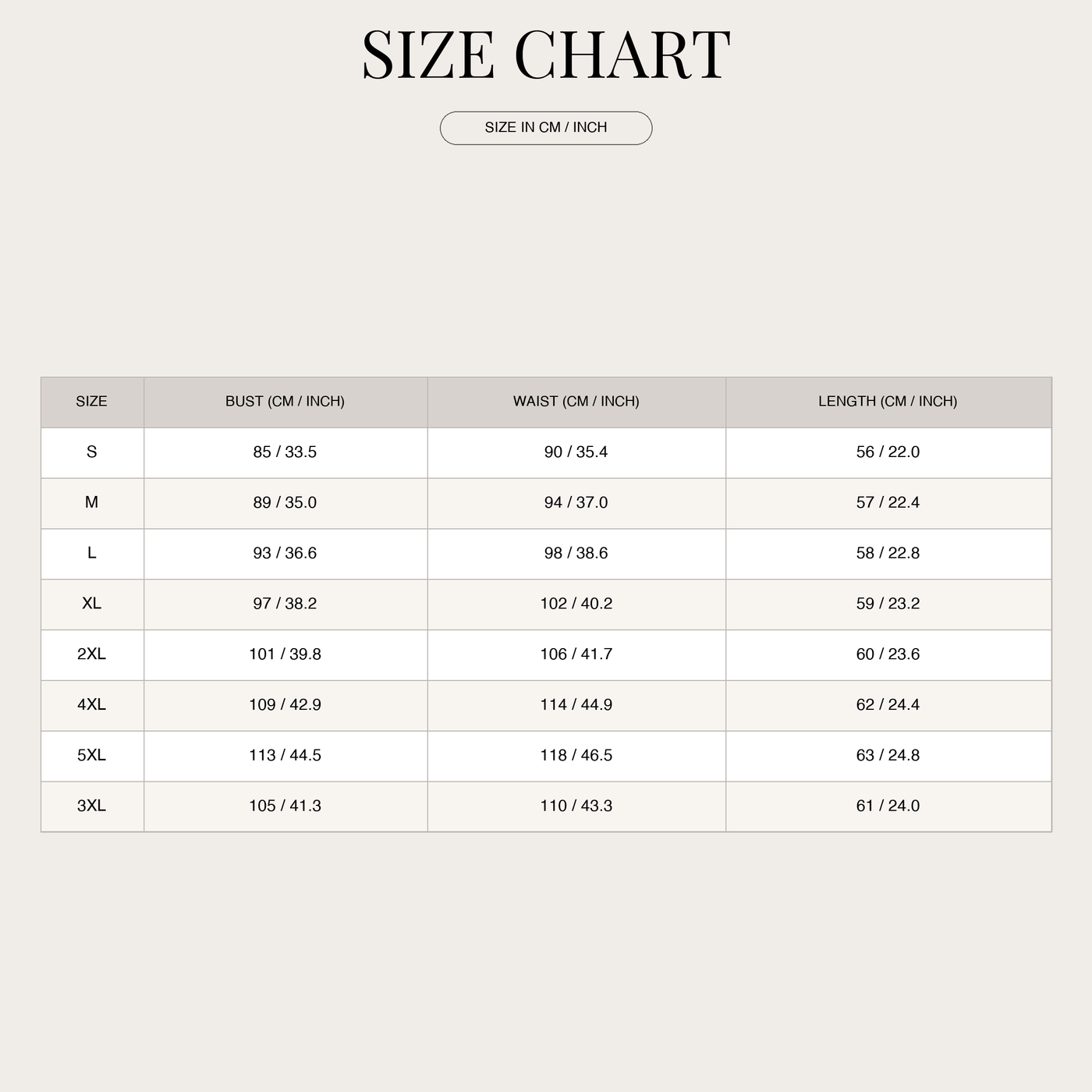 Blusa senza maniche con scollo a V e bordo in pizzo a onde da donna size chart