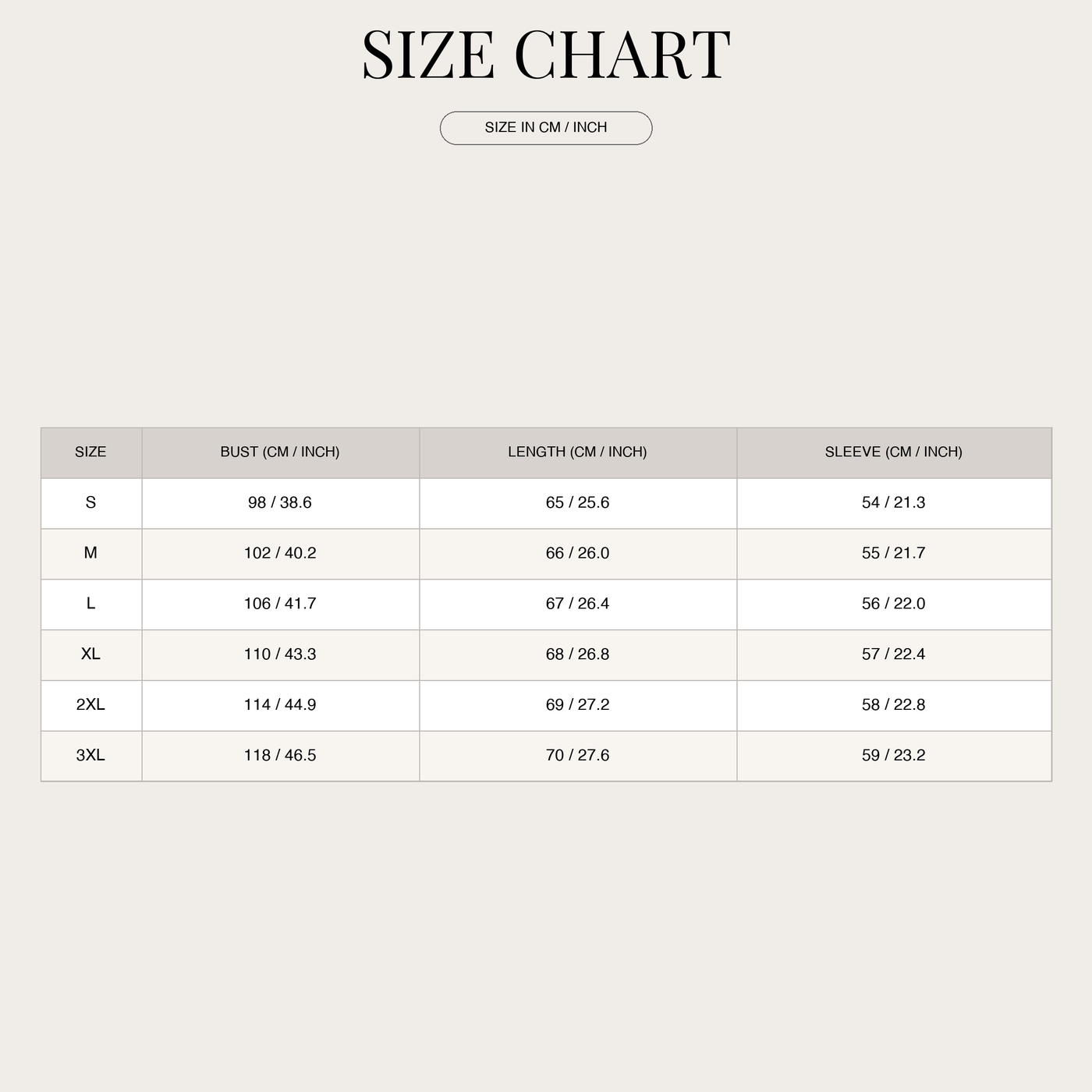 Ρετρό λινό πουκάμισο για γυναίκες size chart