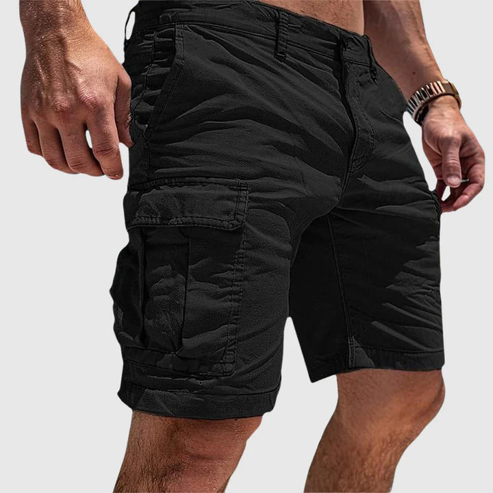 Laessige_Baumwoll_Cargo_Shorts_mit_Pattentaschen_fuer_Herren_2
