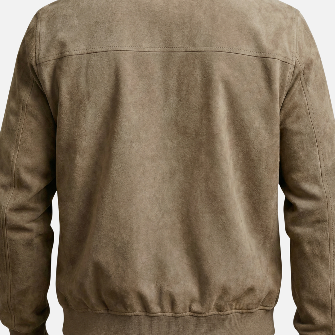 Jachetă bomber casual pentru bărbați, aspect velur