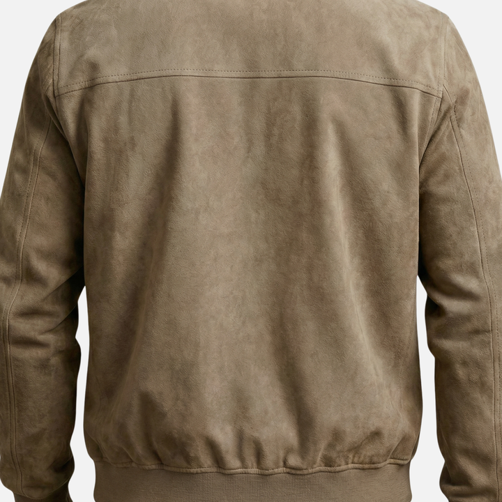 Jachetă bomber casual pentru bărbați, aspect velur