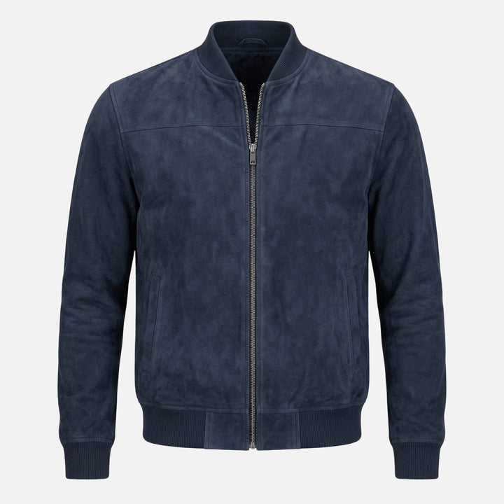 Jachetă bomber casual pentru bărbați, aspect velur