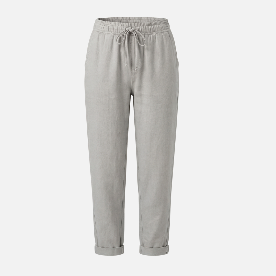 Leichte Sommer Leinenhose mit Stretch – Reguläre Passform für Damen