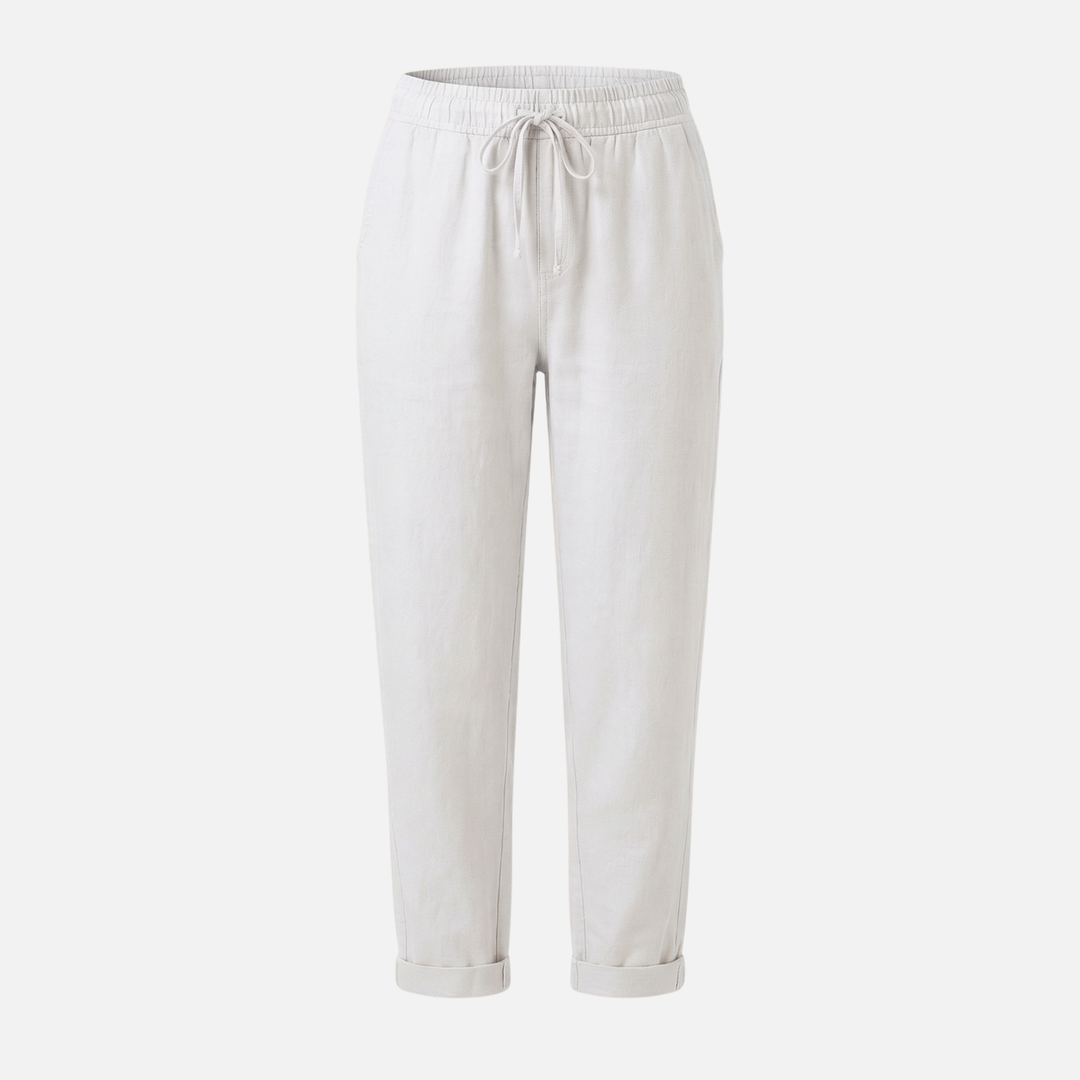 Leichte Sommer Leinenhose mit Stretch – Reguläre Passform für Damen
