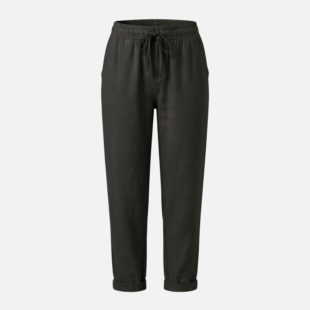 Leichte Sommer Leinenhose mit Stretch – Reguläre Passform für Damen