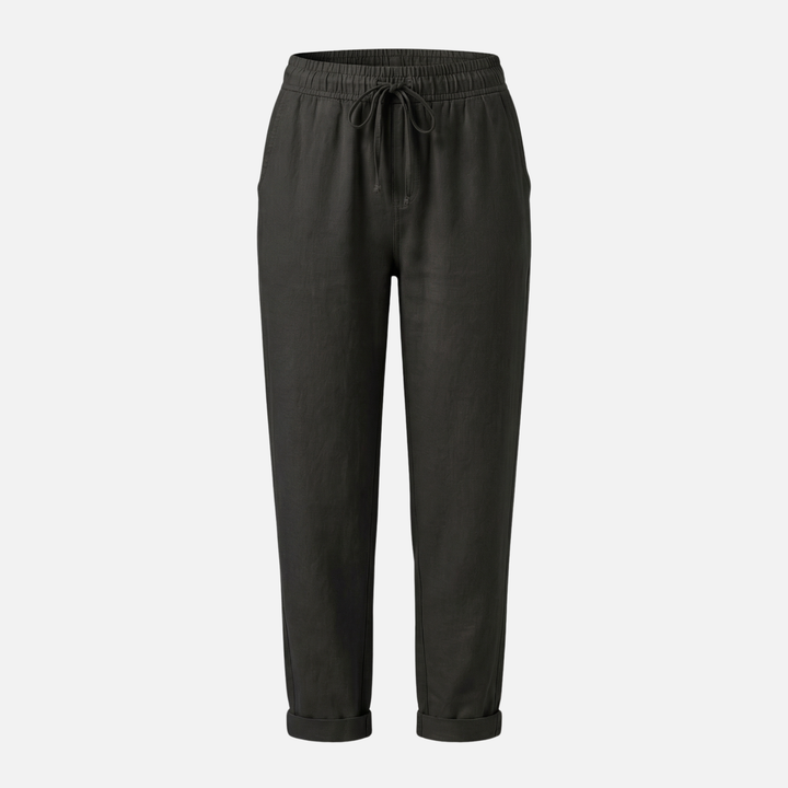 Leichte Sommer Leinenhose mit Stretch – Reguläre Passform für Damen