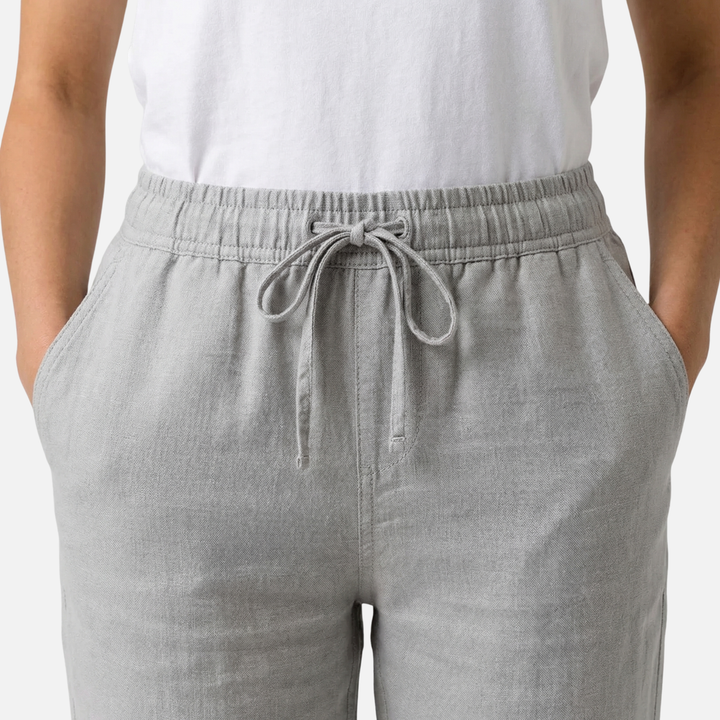 Leichte Sommer Leinenhose mit Stretch – Reguläre Passform für Damen