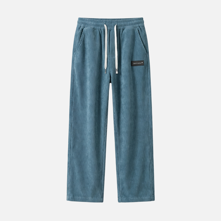 Light stretch corduroy pants with drawstring for men