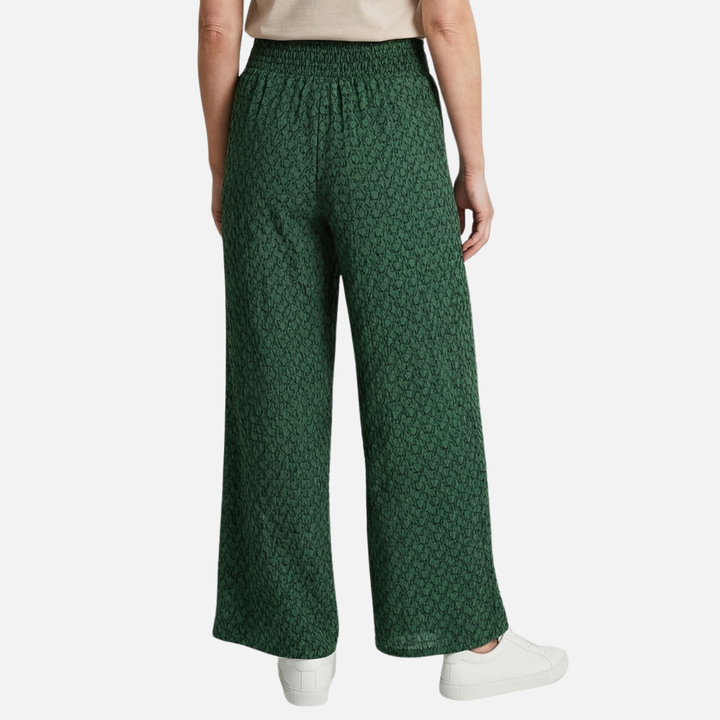 Pantaloni casual leggeri larghi con vita alta per donna