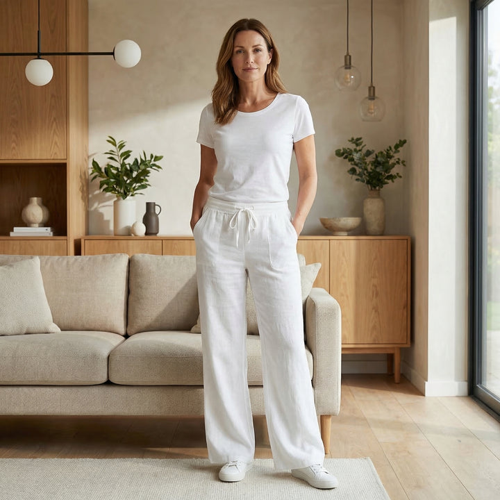 Light wide linen pants – Loose fit for women