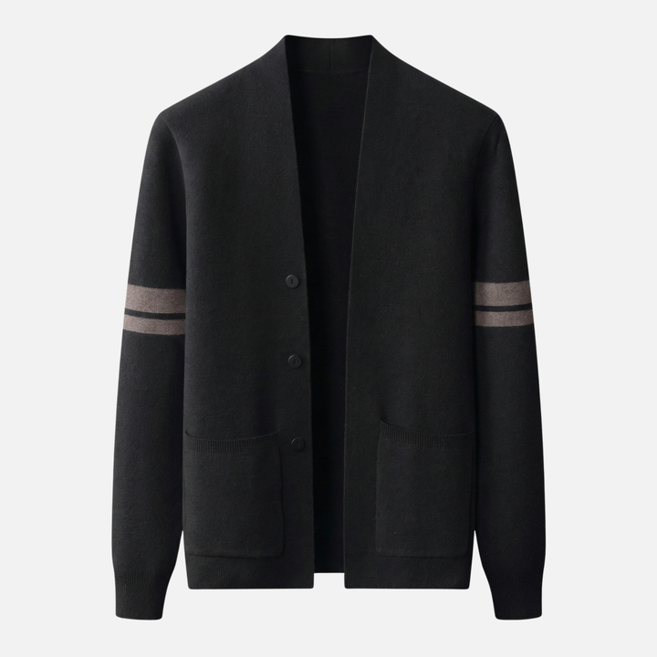 Light tailored merino cardigan with pockets for men