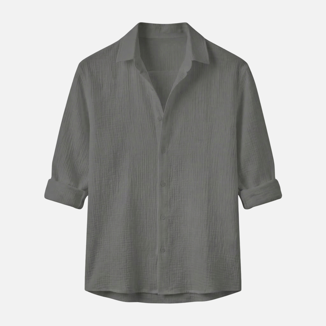 Lightweight summer casual long-sleeve shirt – relaxed fit for men