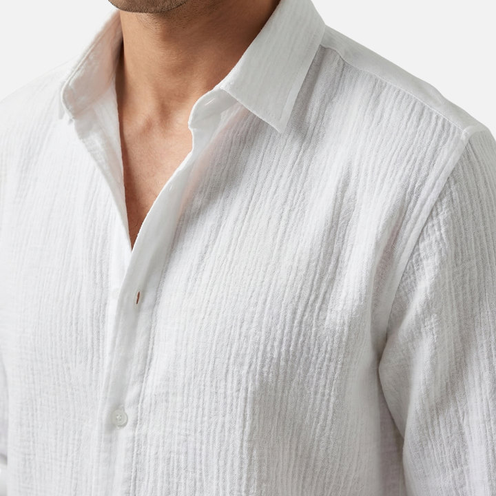 Lightweight summer casual long-sleeve shirt – relaxed fit for men