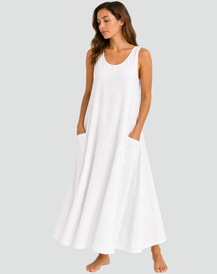 Leinen_Maxikleid_fuer_Damen_Weiter_Schnitt_mit_Taschen_6