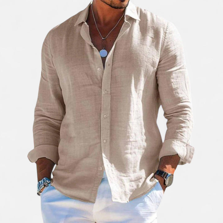 Leinen_Sommerhemd_Button_Down_mit_Roll_Up_Aermeln_fuer_Herren_6