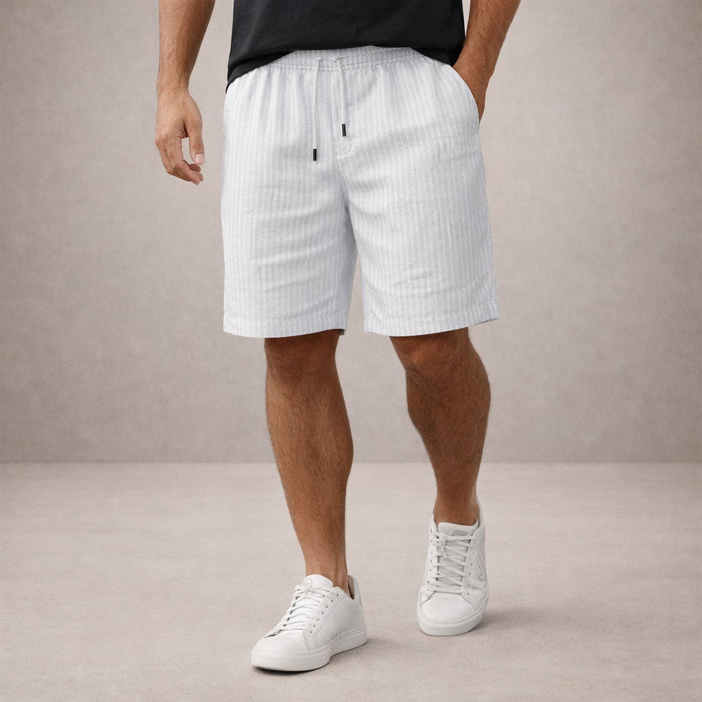 Leinen_Sommershorts_fuer_Herren_Kordelzug_laessiger_Schnitt_1