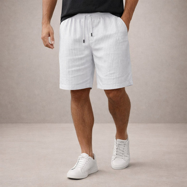 Leinen_Sommershorts_fuer_Herren_Kordelzug_laessiger_Schnitt_1