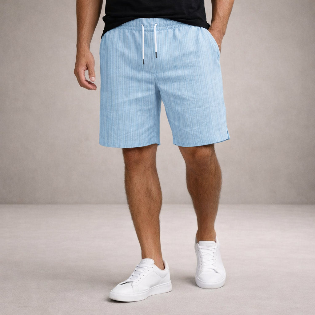 Leinen_Sommershorts_fuer_Herren_Kordelzug_laessiger_Schnitt_2