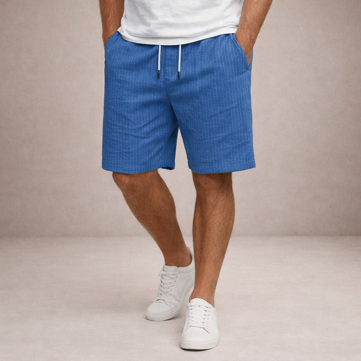 Leinen_Sommershorts_fuer_Herren_Kordelzug_laessiger_Schnitt_3