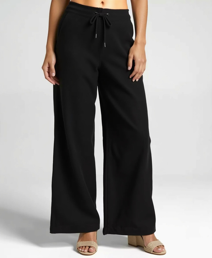 Leinenmischung Lockere Hose mit Elastischem Bund für Damen