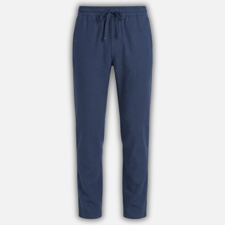 Linen Hose mit Elastischem Bund und Seitentaschen für Männer