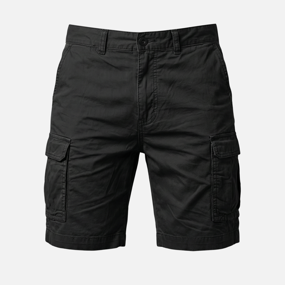 Locker cut cotton blend cargo shorts with side pockets for men