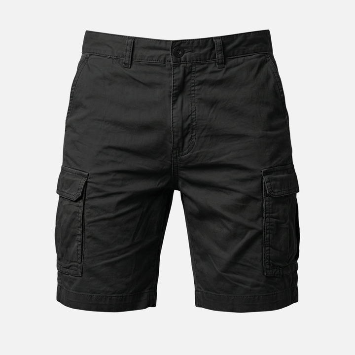 Locker cut cotton blend cargo shorts with side pockets for men
