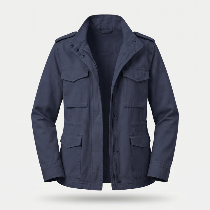 Locker cut Korean style windbreaker with multiple pockets for women