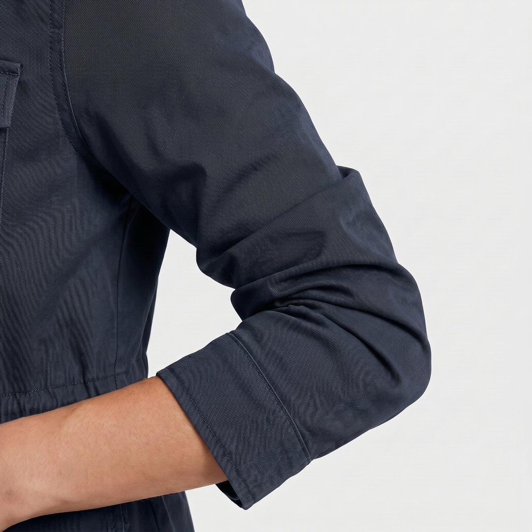 Locker cut Korean style windbreaker with multiple pockets for women