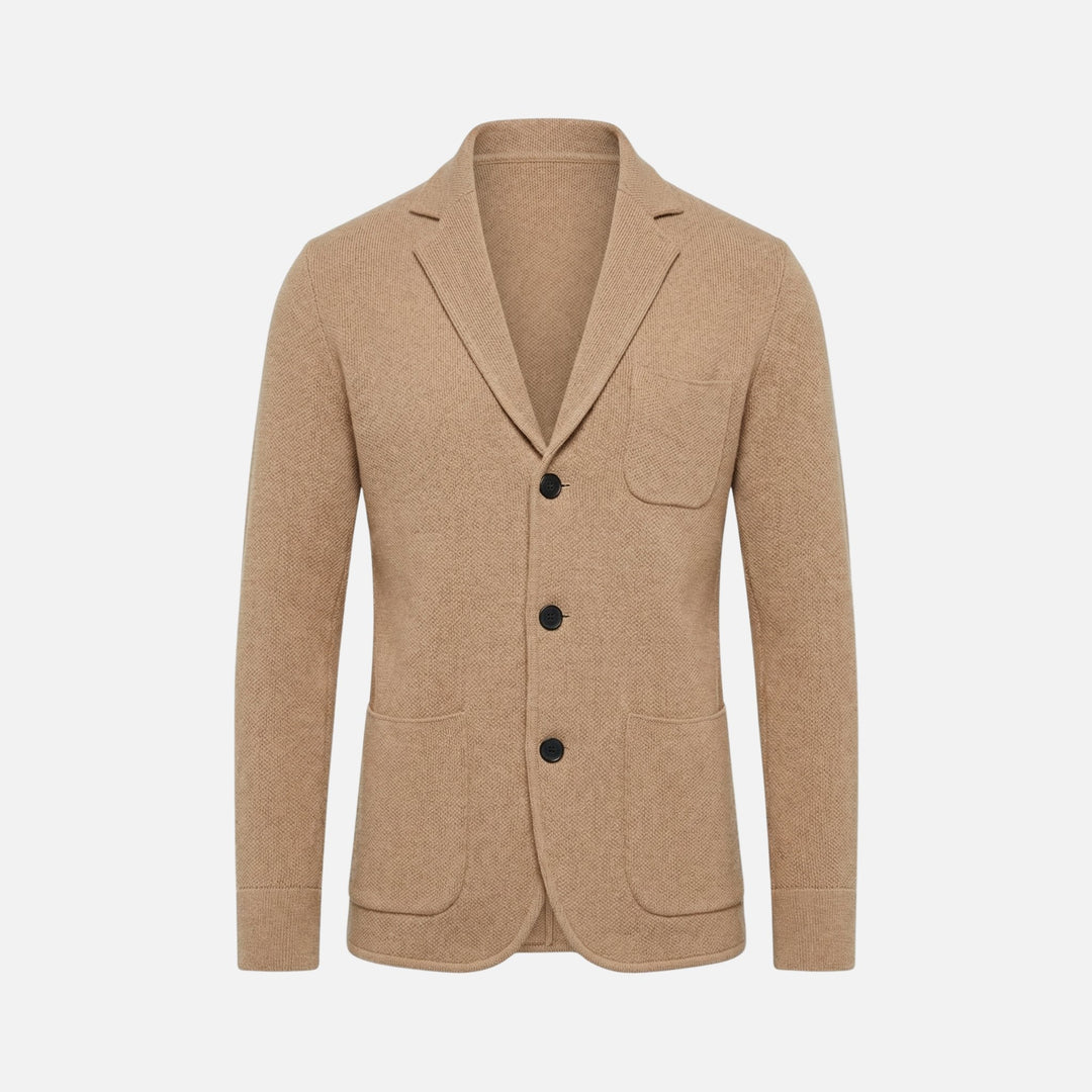 Lässiger Feinstrickblazer mit Brusttasche für Herren