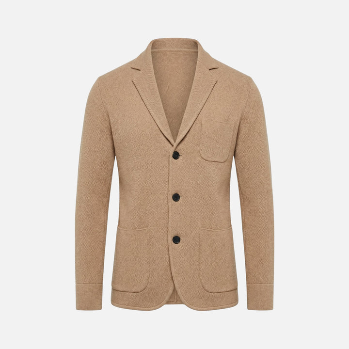 Lässiger Feinstrickblazer mit Brusttasche für Herren