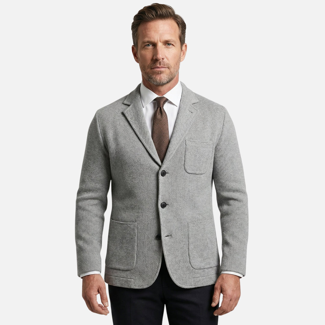 Lässiger Feinstrickblazer mit Brusttasche für Herren