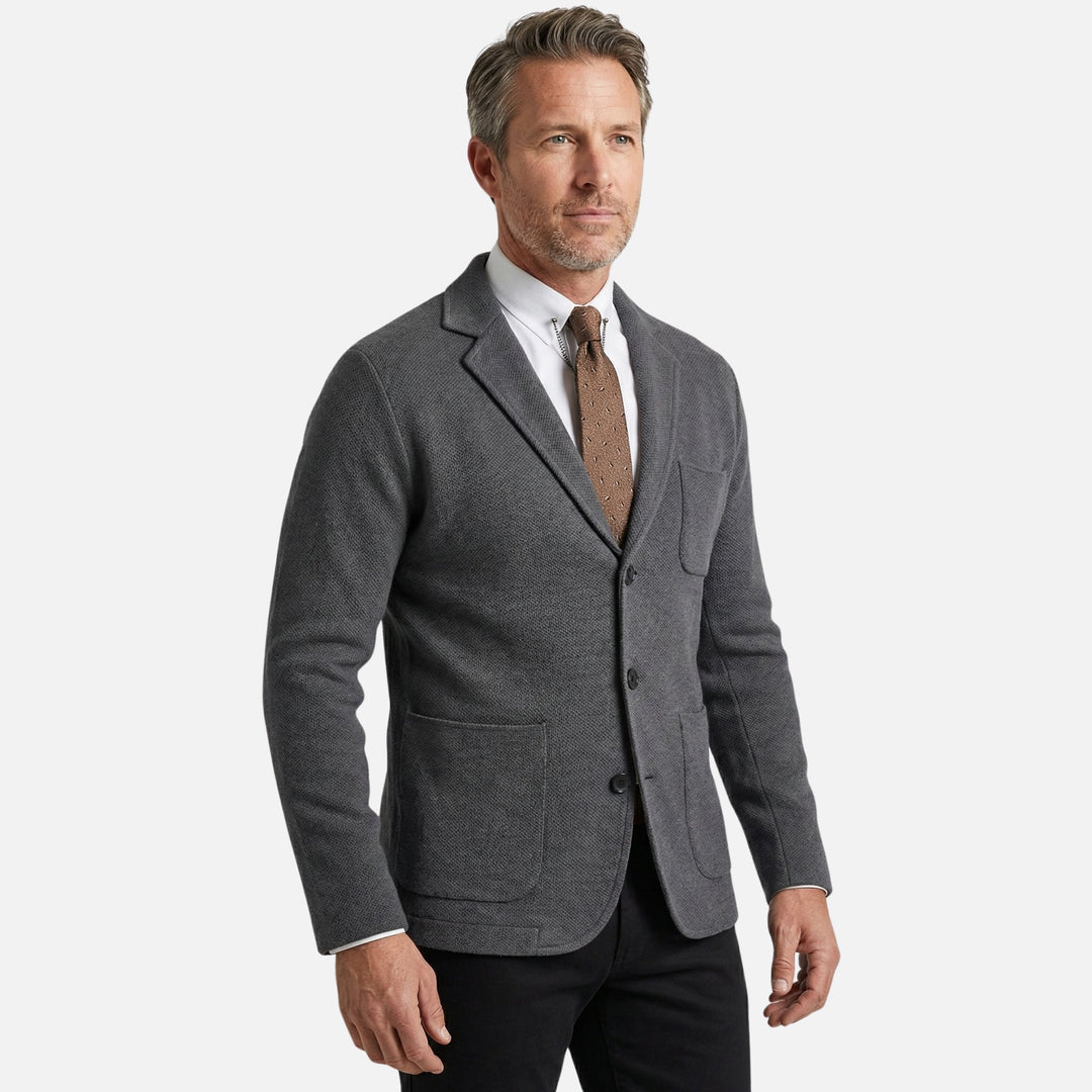 Lässiger Feinstrickblazer mit Brusttasche für Herren