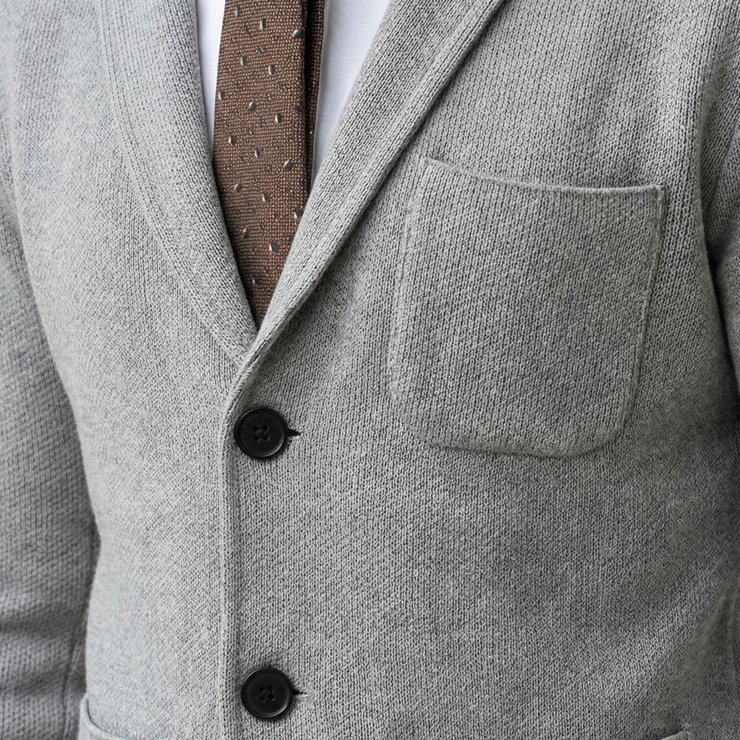 Lässiger Feinstrickblazer mit Brusttasche für Herren