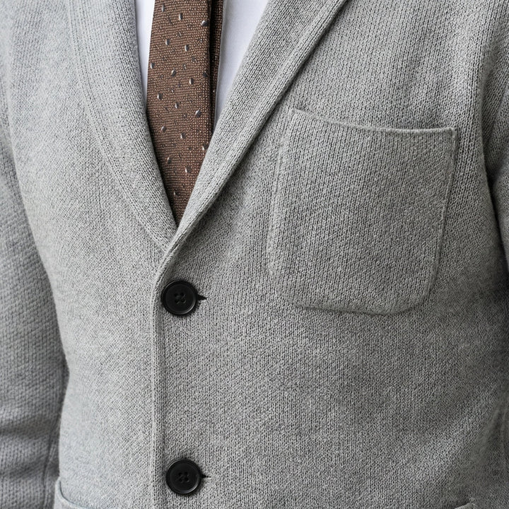Lässiger Feinstrickblazer mit Brusttasche für Herren