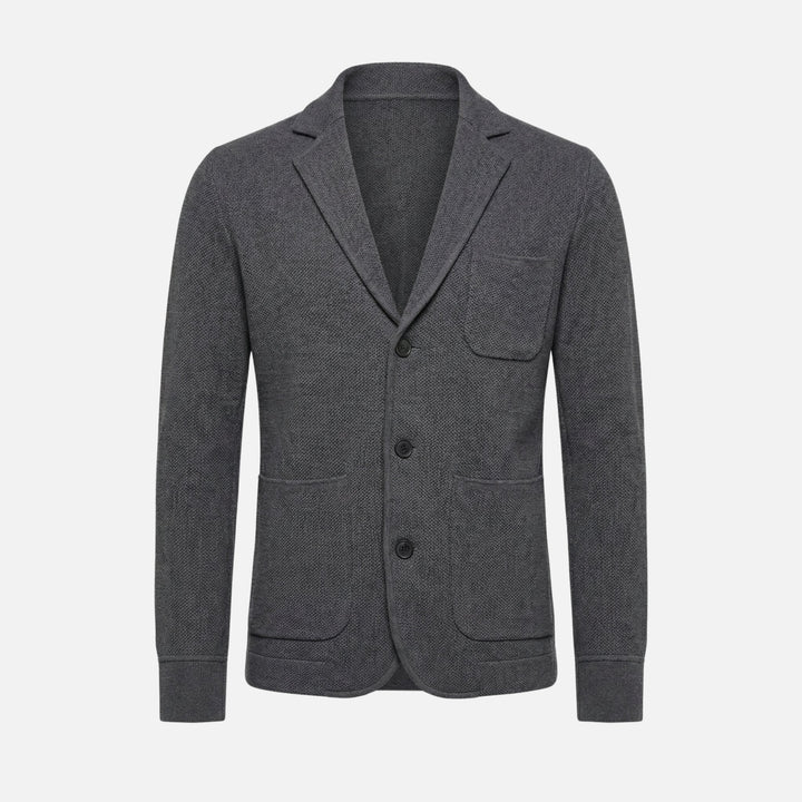 Lässiger Feinstrickblazer mit Brusttasche für Herren