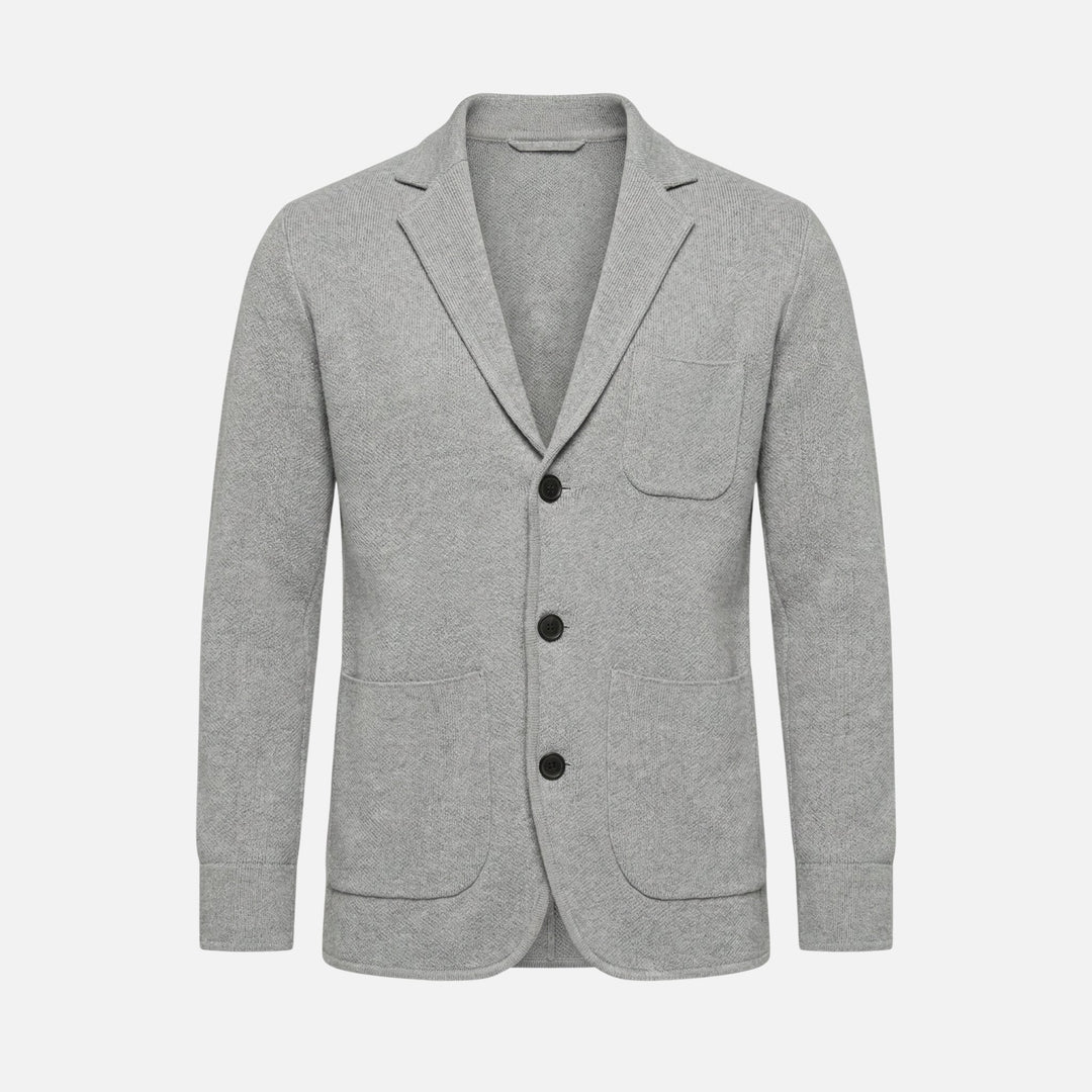 Lässiger Feinstrickblazer mit Brusttasche für Herren
