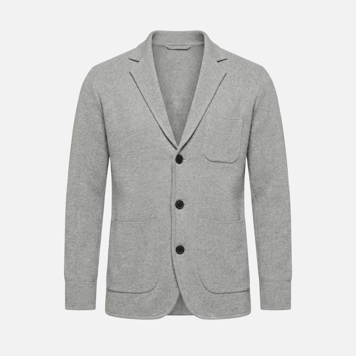 Lässiger Feinstrickblazer mit Brusttasche für Herren