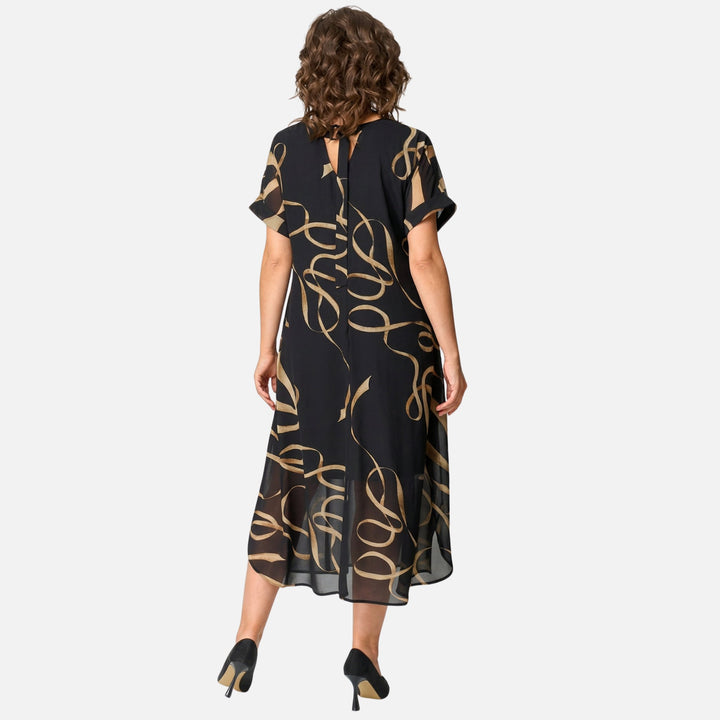 Abito midi in chiffon leggero con scollo a V da donna