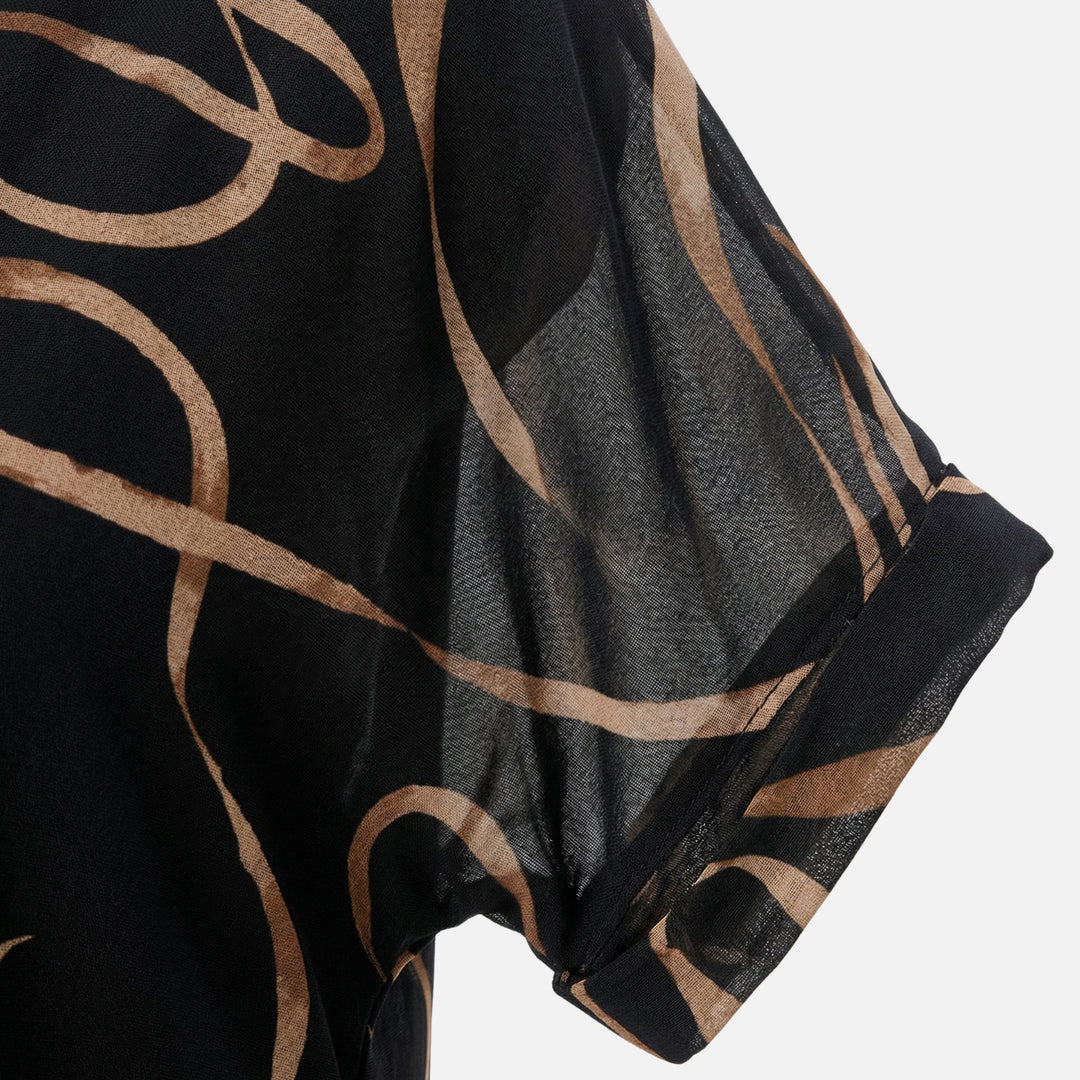 Abito midi in chiffon leggero con scollo a V da donna